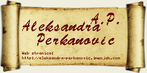 Aleksandra Perkanović vizit kartica